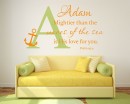 NaPsalm 93:4 Mightier than the waves of the sea - Nautical Nursery Sailor wall decal Child Personalized Monogram ​